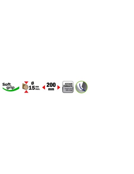Ribimex forbice in alluminio lama curva