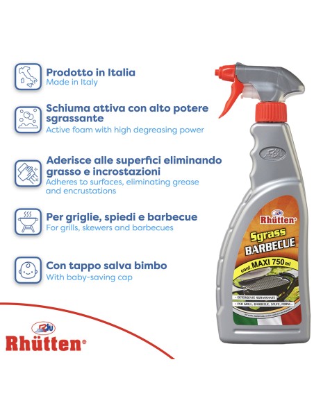 Rhutten Sgrassatore in schiuma Sgrass Barbecue