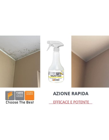 Spray Rimuovi Muffa Rapido Faren Muffyxid - 500ml